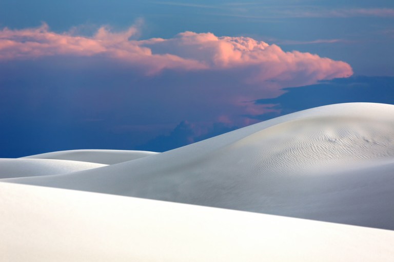 Pink Sunset Over White Sands