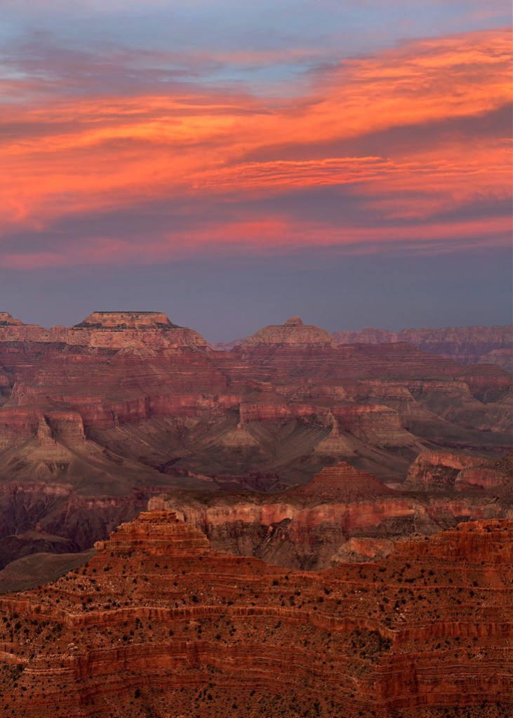 Sunset Clouds Over the Grand Canyon