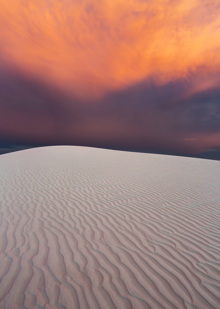 Sunset Color Over White Sands