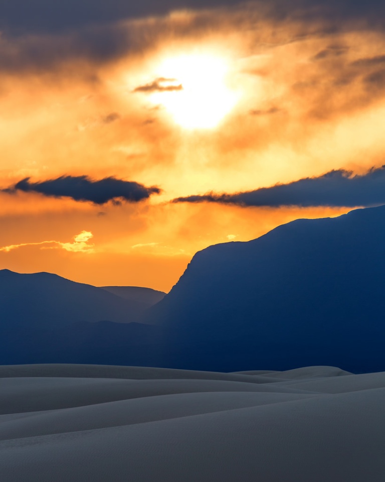 Sunset Over White Sands 8x10