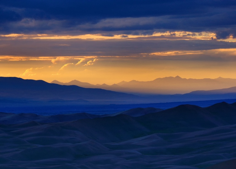 Close-up of Sunset at Great Sand Dunes NP