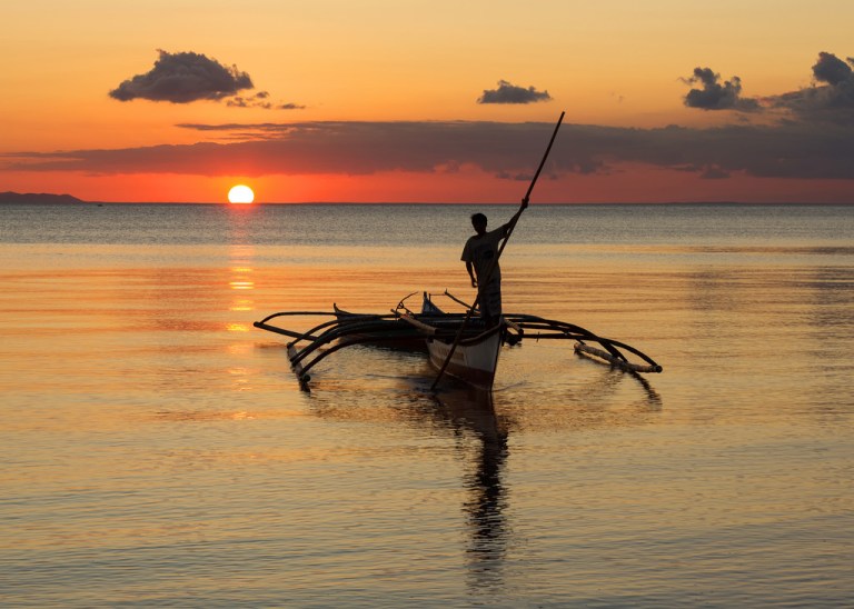 Donsol Boat at Sunset