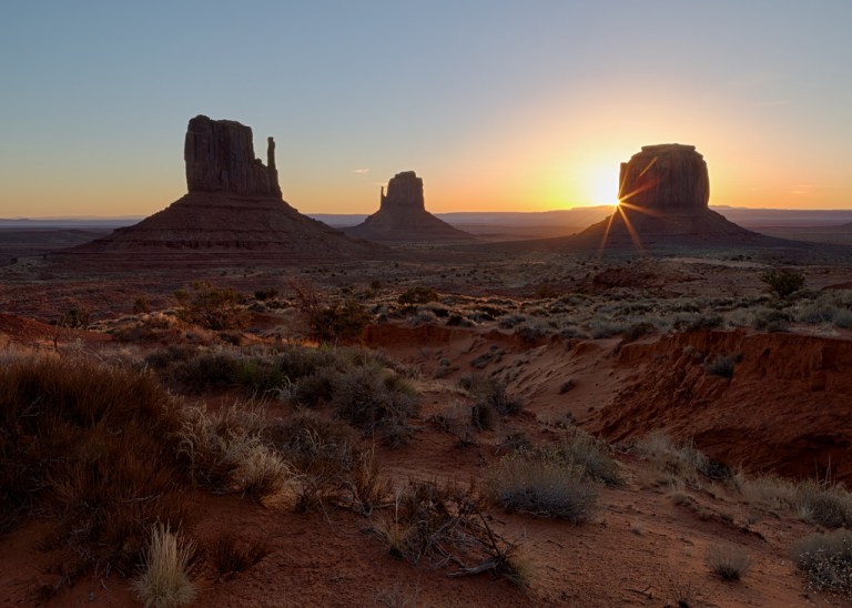 First Light at Monument Valley