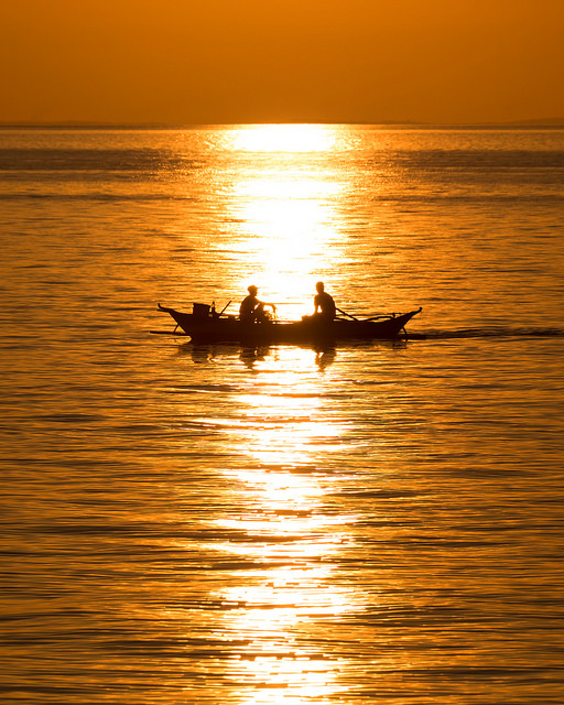 Fishing at Sunset in Donsol