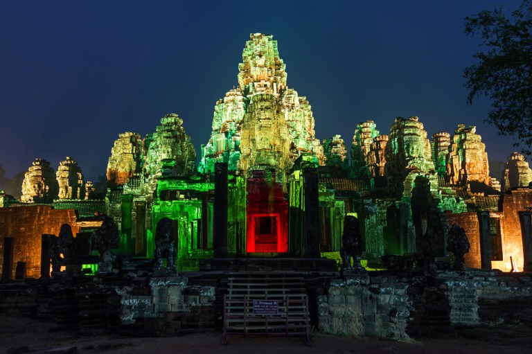Bayon Lit Up for Khmer New Year 2016