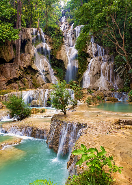 Kuang Si Waterfall Upper Cascade