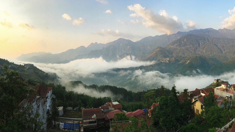 View of Sunrise Fog from Sapa