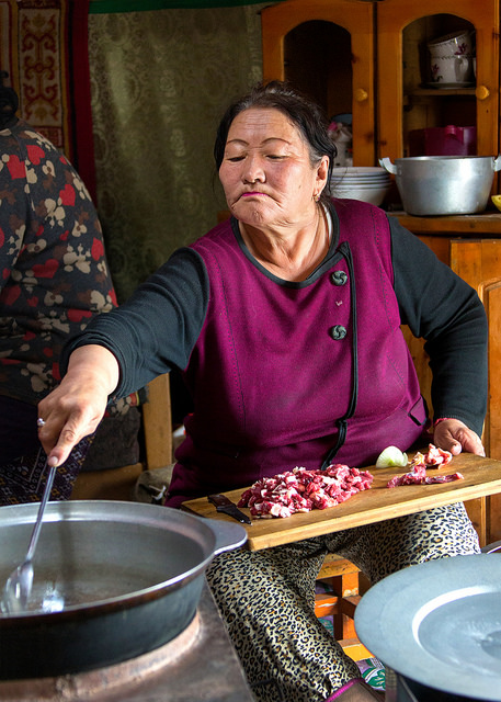 Grandmother Cooking Lunch