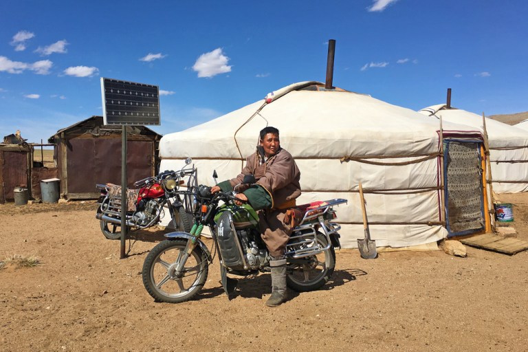 Nomad on His Motorcycle