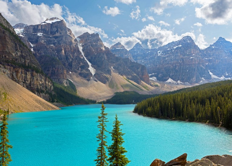 Brief Sun on Moraine Lake