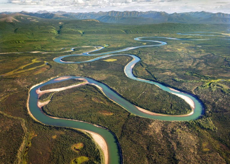 Curving River in Gates of the Arctic National Park