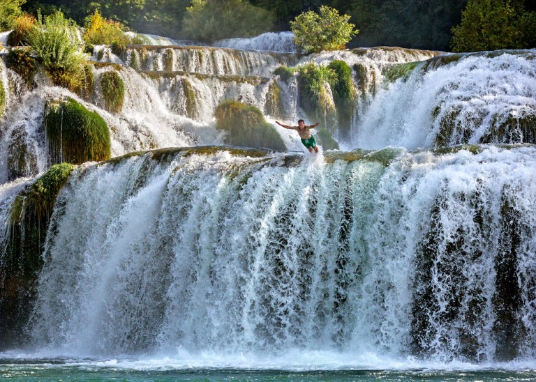 diving-from-krka-waterfall